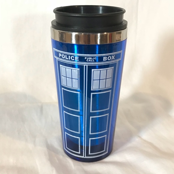Doctor Who Kitchen Tardis 16 Oz Travel Mug Never Used Poshmark